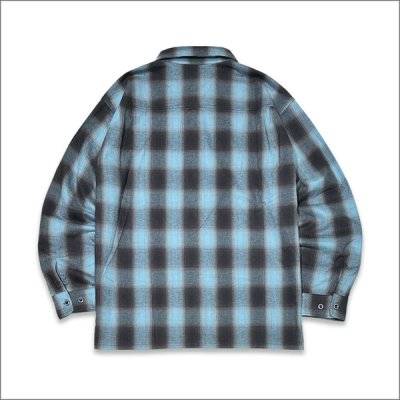 画像2: 【送料無料】KustomStyle カスタムスタイル ROOTED IN THE STREETS L/Sチェックシャツ BLUE