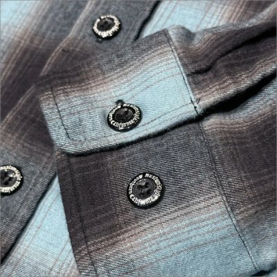 画像5: 【送料無料】KustomStyle カスタムスタイル ROOTED IN THE STREETS L/Sチェックシャツ BLUE