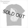 KustomStyle カスタムスタイル SKULL ROSE PRAYING HANDS Tシャツ BLACK