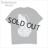 KustomStyle カスタムスタイル SKULL ROSE PRAYING HANDS Tシャツ BLACK