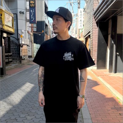 画像3: KustomStyle カスタムスタイル SKULL ROSE PRAYING HANDS Tシャツ BLACK