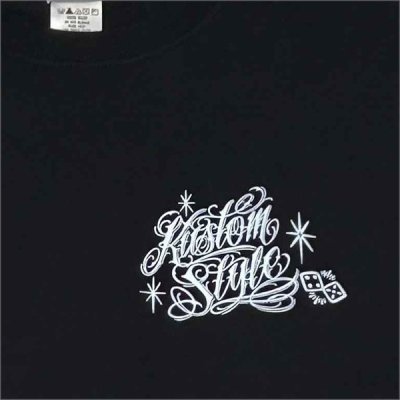 画像5: KustomStyle カスタムスタイル SKULL ROSE PRAYING HANDS Tシャツ BLACK