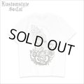 KustomStyle カスタムスタイル SKULL ROSE PRAYING HANDS Tシャツ WHITE