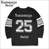【送料無料】KustomStyle カスタムスタイル 25TH BANDANA メッシュ ホッケージャージー BLACK	