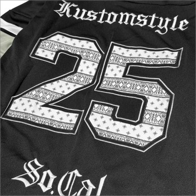 画像4: 【送料無料】KustomStyle カスタムスタイル 25TH BANDANA メッシュ ホッケージャージー BLACK	