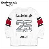 【送料無料】KustomStyle カスタムスタイル 25TH BANDANA メッシュ ホッケージャージー WHITE	