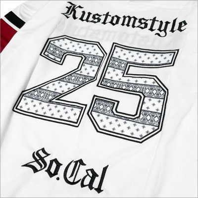 画像4: 【送料無料】KustomStyle カスタムスタイル 25TH BANDANA メッシュ ホッケージャージー WHITE	