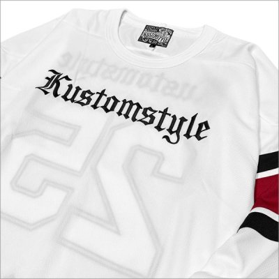 画像5: 【送料無料】KustomStyle カスタムスタイル 25TH BANDANA メッシュ ホッケージャージー WHITE	