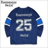 【送料無料】KustomStyle カスタムスタイル 25TH BANDANA メッシュ ホッケージャージー NAVY	
