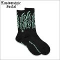 KustomStyle カスタムスタイル FLAMES SOCKS BLACK