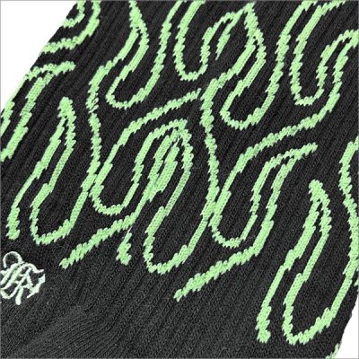 画像3: KustomStyle カスタムスタイル FLAMES SOCKS BLACK
