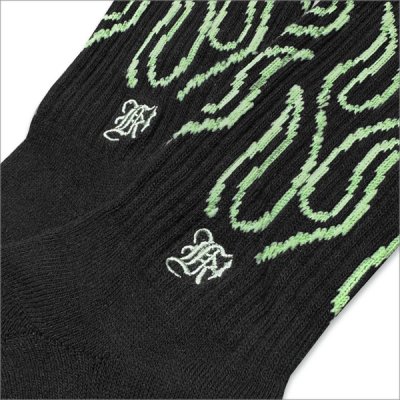 画像4: KustomStyle カスタムスタイル FLAMES SOCKS BLACK