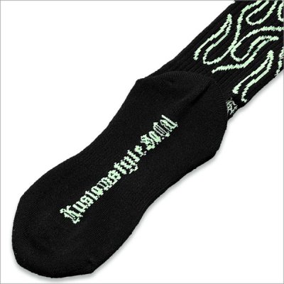 画像5: KustomStyle カスタムスタイル FLAMES SOCKS BLACK