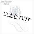 KustomStyle カスタムスタイル FLAMES SOCKS WHITE