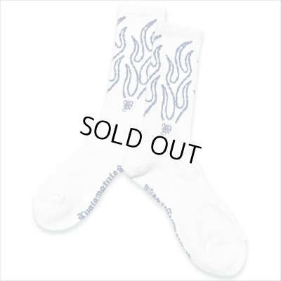 画像2: KustomStyle カスタムスタイル FLAMES SOCKS WHITE