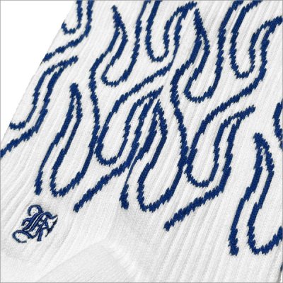 画像3: KustomStyle カスタムスタイル FLAMES SOCKS WHITE