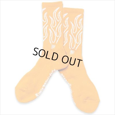 画像2: KustomStyle カスタムスタイル FLAMES SOCKS ORANGE