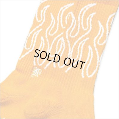 画像3: KustomStyle カスタムスタイル FLAMES SOCKS ORANGE