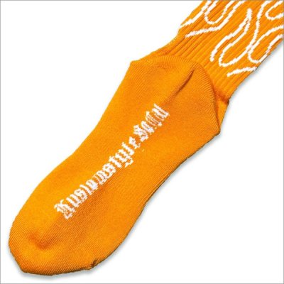 画像5: KustomStyle カスタムスタイル FLAMES SOCKS ORANGE