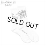 KustomStyle カスタムスタイル NORM LOGO SOCKS WHITE