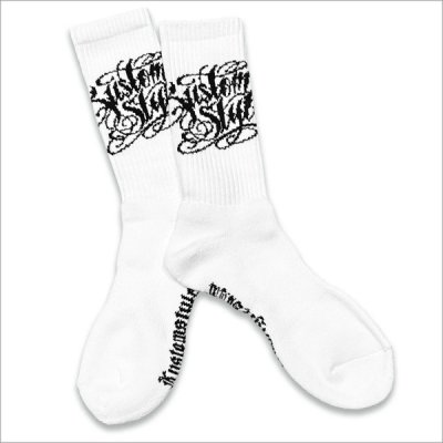 画像2: KustomStyle カスタムスタイル NORM LOGO SOCKS WHITE