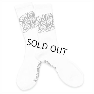 画像2: KustomStyle カスタムスタイル NORM LOGO SOCKS WHITE