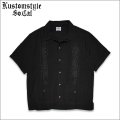 【送料無料】KustomStyle カスタムスタイル LONGROOF S/S キューバシャツ BLACK