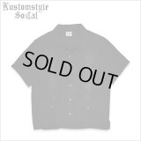 【送料無料】KustomStyle カスタムスタイル LONGROOF S/S キューバシャツ BLACK