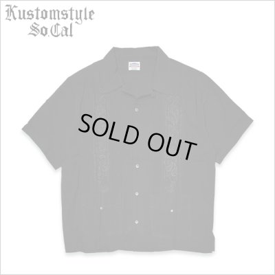 画像1: 【送料無料】KustomStyle カスタムスタイル LONGROOF S/S キューバシャツ BLACK