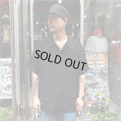 画像3: 【送料無料】KustomStyle カスタムスタイル LONGROOF S/S キューバシャツ BLACK
