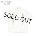 【送料無料】KustomStyle カスタムスタイル LONGROOF S/S キューバシャツ OFF WHITE