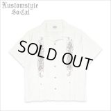 【送料無料】KustomStyle カスタムスタイル LONGROOF S/S キューバシャツ OFF WHITE