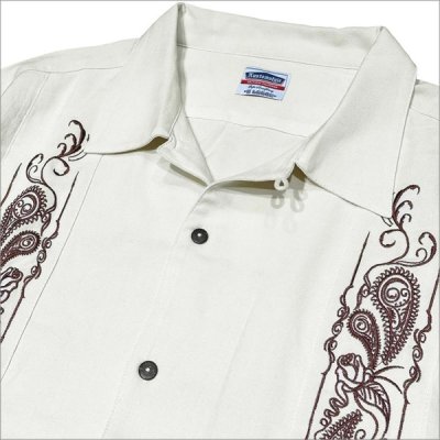 画像4: 【送料無料】KustomStyle カスタムスタイル LONGROOF S/S キューバシャツ OFF WHITE