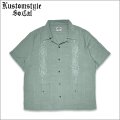 【送料無料】KustomStyle カスタムスタイル LONGROOF S/S キューバシャツ GREEN