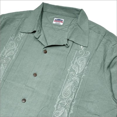 画像4: 【送料無料】KustomStyle カスタムスタイル LONGROOF S/S キューバシャツ GREEN
