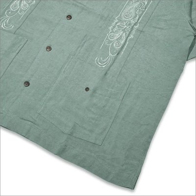 画像5: 【送料無料】KustomStyle カスタムスタイル LONGROOF S/S キューバシャツ GREEN