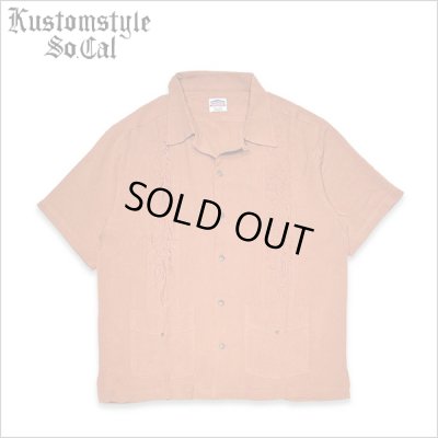 画像1: 【送料無料】KustomStyle カスタムスタイル LONGROOF S/S キューバシャツ BURNT ORANGE