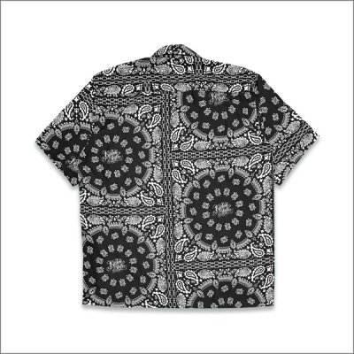 画像2: 【送料無料】KustomStyle カスタムスタイル NORM BANDANA S/S オープンカラーシャツ BLACK