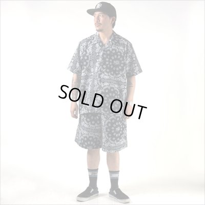 画像3: 【送料無料】KustomStyle カスタムスタイル NORM BANDANA S/S オープンカラーシャツ BLACK