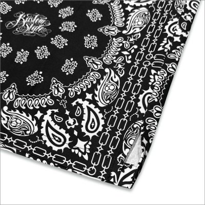 画像6: 【送料無料】KustomStyle カスタムスタイル NORM BANDANA S/S オープンカラーシャツ BLACK