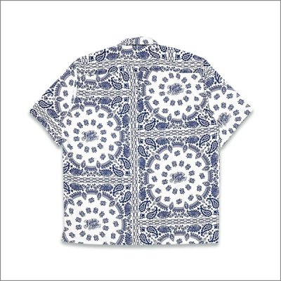 画像2: 【送料無料】KustomStyle カスタムスタイル NORM BANDANA S/S オープンカラーシャツ WHITE