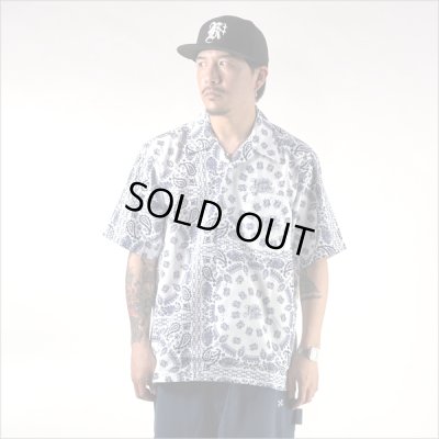 画像3: 【送料無料】KustomStyle カスタムスタイル NORM BANDANA S/S オープンカラーシャツ WHITE