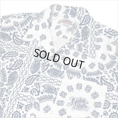 画像4: 【送料無料】KustomStyle カスタムスタイル NORM BANDANA S/S オープンカラーシャツ WHITE