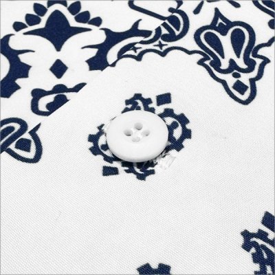 画像5: 【送料無料】KustomStyle カスタムスタイル NORM BANDANA S/S オープンカラーシャツ WHITE
