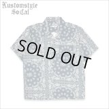 【送料無料】KustomStyle カスタムスタイル NORM BANDANA S/S オープンカラーシャツ NAVY
