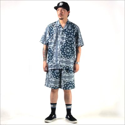 画像3: 【送料無料】KustomStyle カスタムスタイル NORM BANDANA ボードショーツ NAVY