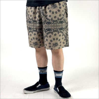 画像3: 【送料無料】KustomStyle カスタムスタイル NORM BANDANA ボードショーツ KHAKI