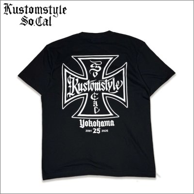 画像1: KustomStyle カスタムスタイル IRON CROSS 25th Tシャツ BLACK