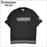 【送料無料】KustomStyle カスタムスタイル FUCKIN' SCRIPT- FOOTBALL JERSEY BLACK