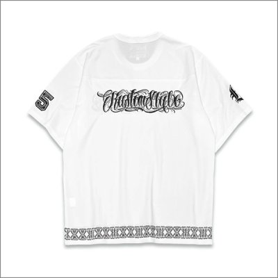 画像2: 【送料無料】KustomStyle カスタムスタイル FUCKIN' SCRIPT- FOOTBALL JERSEY WHITE